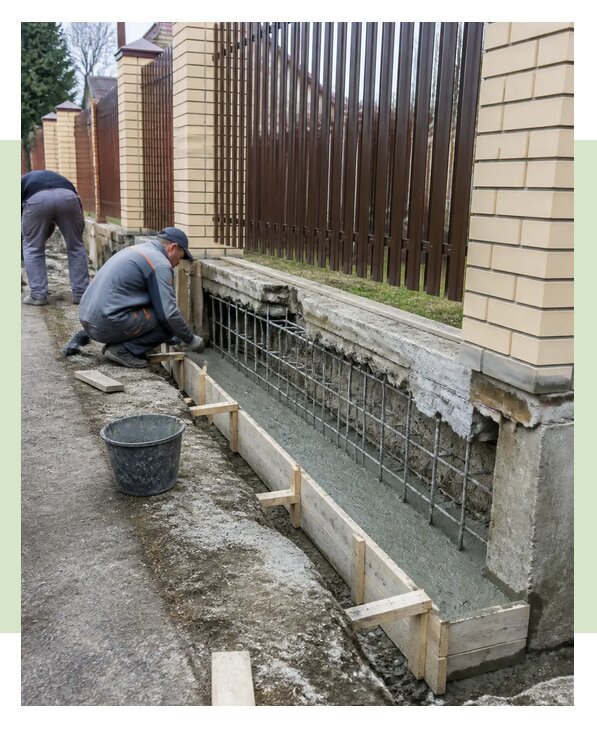 Ремонт фундамента забора в Вольске по цене от 7595 р. | ЗаборЭксеперт-Вль